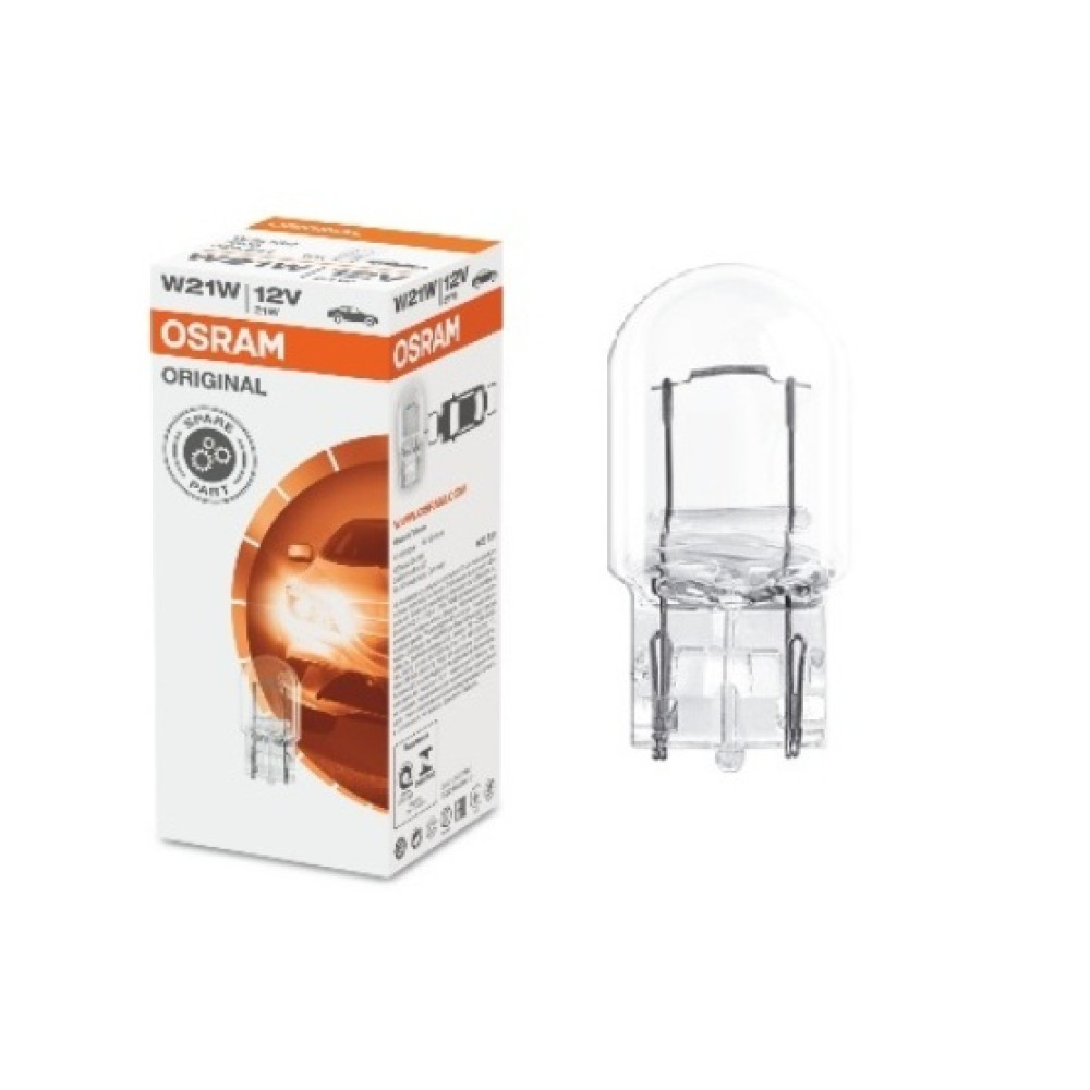 STANDART AMPUL- STOP/SİNYAL/PARK/GÖSTERGE AMPULÜ; 12V/W21W (7505) (DUY W3x16D) (OSRAM) 005-0063
