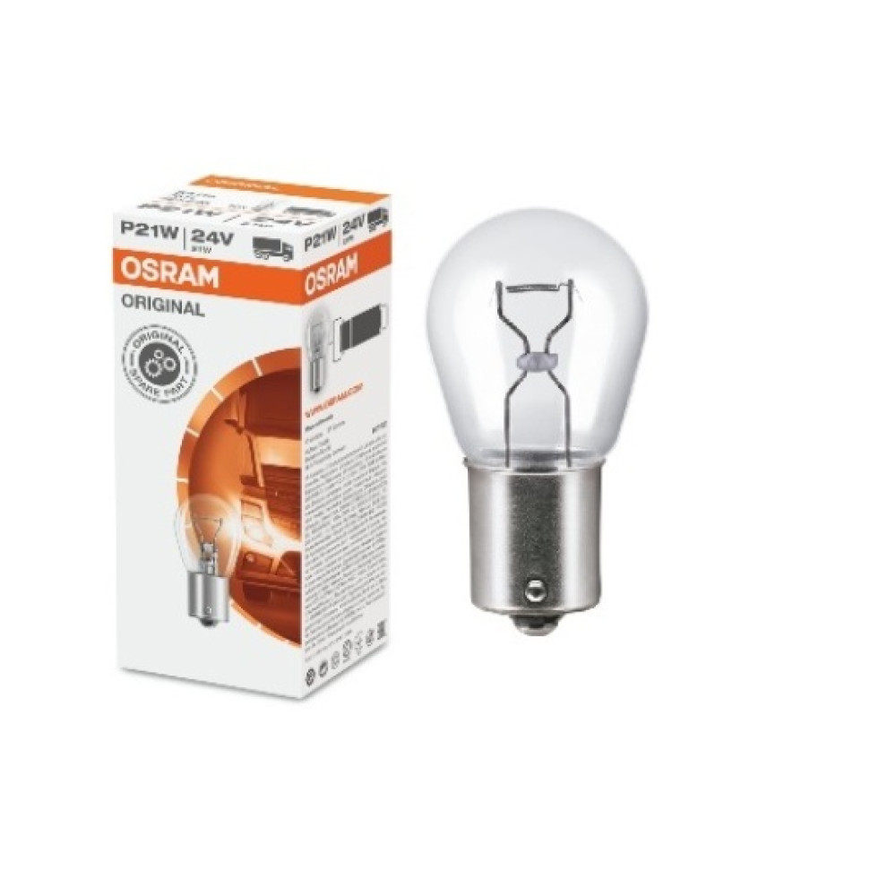 STANDART AMPUL- STOP/SİNYAL/PARK/GÖSTERGE AMPULÜ; 24V/P21W (7511) (DUY BA15S) (OSRAM) 005-0080