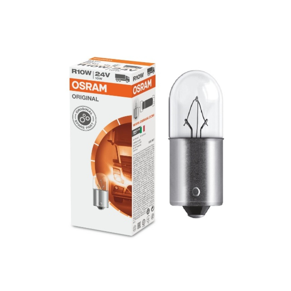 STANDART AMPUL- STOP/SİNYAL/PARK/GÖSTERGE AMPULÜ; 24V/R10W (5637) (DUY BA15S) (OSRAM) 005-0083