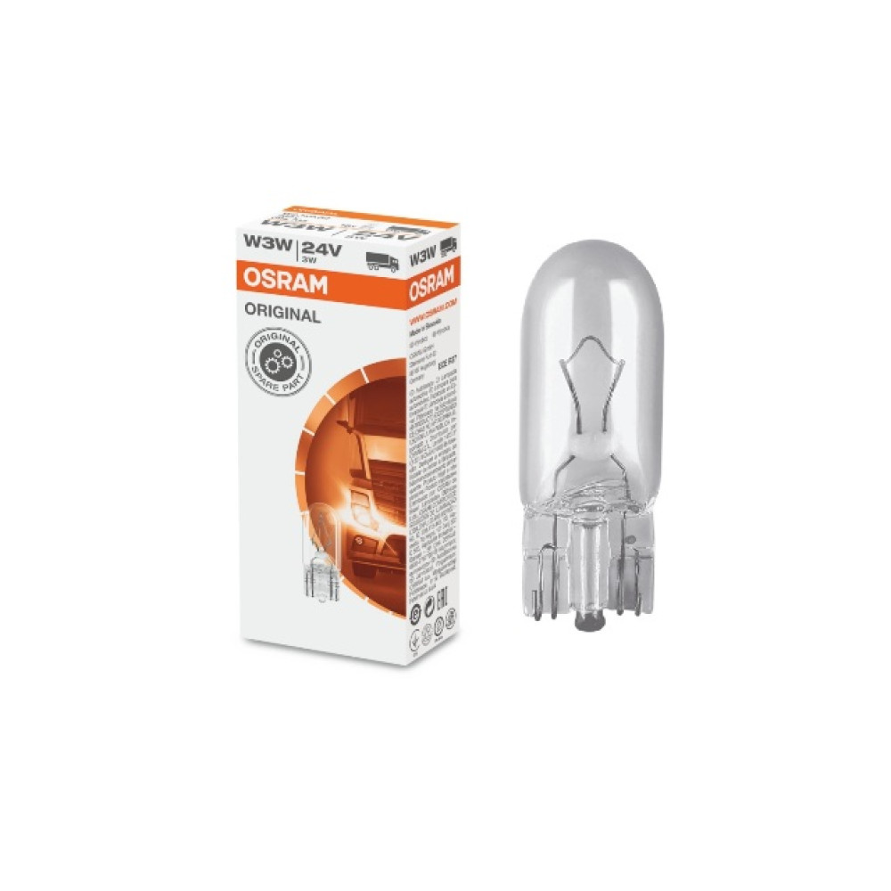 STANDART AMPUL- STOP/SİNYAL/PARK/GÖSTERGE AMPULÜ; 24V/W3W (2841) (DUY W2,1x9,5D)OSRAM) 005-0085