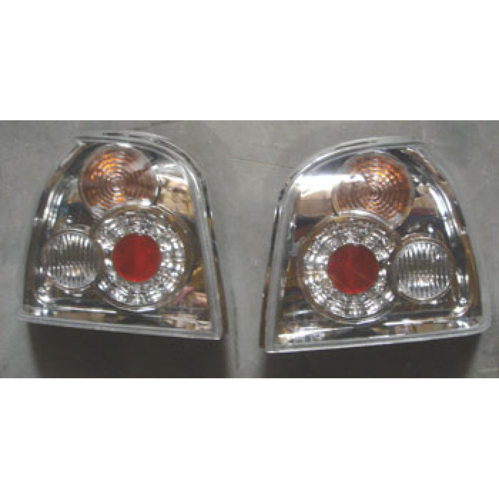 VOLKSWAGEN GOLF- 3- 92/98; MODİFİYE STOP LAMBASI SAĞ/SOL SET 2 PARÇA NİKELAJLI ŞEFFAF CAMLI (TYC 1007-1503