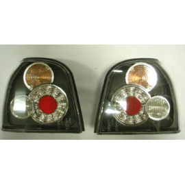 VOLKSWAGEN GOLF- 3- 92/98; MODİFİYE STOP LAMBASI SAĞ/SOL SET 2 PARÇA LEDLİ SİYAH (TYC) 1007-1530