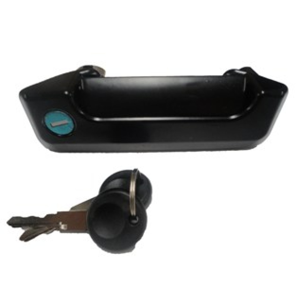 VOLKSWAGEN TRANSPORTER- T4- 96/01; ORTA KAPI DIŞ AÇMA KOLU SAĞ (ŞİFRELİ) (BOYANIR TİP SİYAH) (HUSHAN 1150-2981A