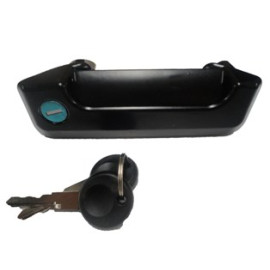 VOLKSWAGEN TRANSPORTER- T4- 96/01; ORTA KAPI DIŞ AÇMA KOLU SAĞ (ŞİFRELİ) (BOYANIR TİP SİYAH) (HUSHAN 1150-2981A