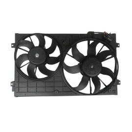VOLKSWAGEN CADDY- 11/15; RADYATÖR VE KLİMA FAN DAVLUMBAZI  KOMPLE ÇİFTLİ (7+7 KANAT) (MOTORLU)(ORİS) 1192-4813