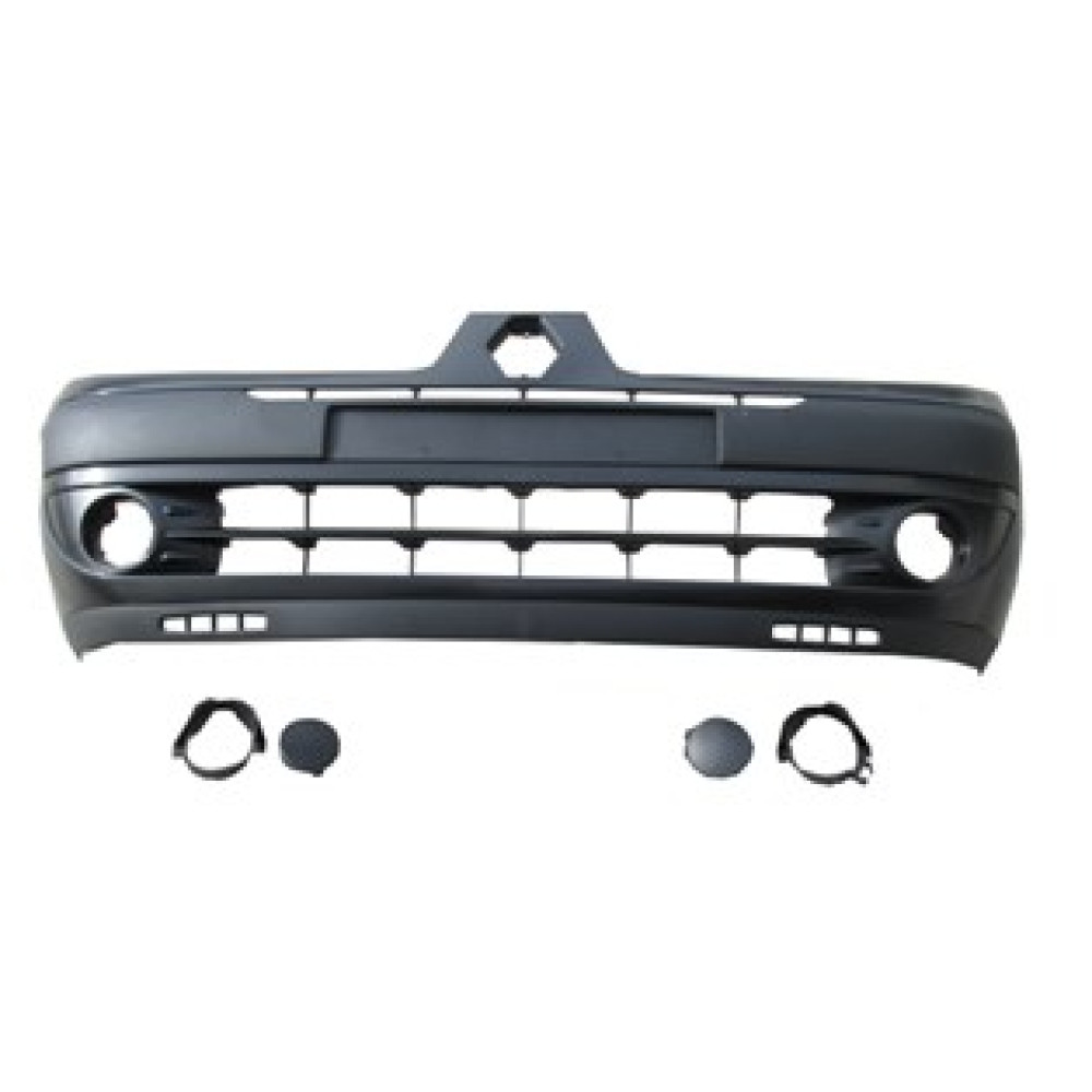 RENAULT CLIO- 2- SD/HB- 02/06; ÖN TAMPON SİYAH (SİS DELİKLİ/KENDİNDEN BANTLI (SİS KAPAKLI) 1427-2000