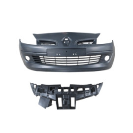 RENAULT CLIO- 3- HB- 06/09; ÖN TAMPON SİYAH (SİS DELİKLİ KENDİNDEN BANTLI (PANJUR İÇ BRAKETLİ) TW) 1428-2000