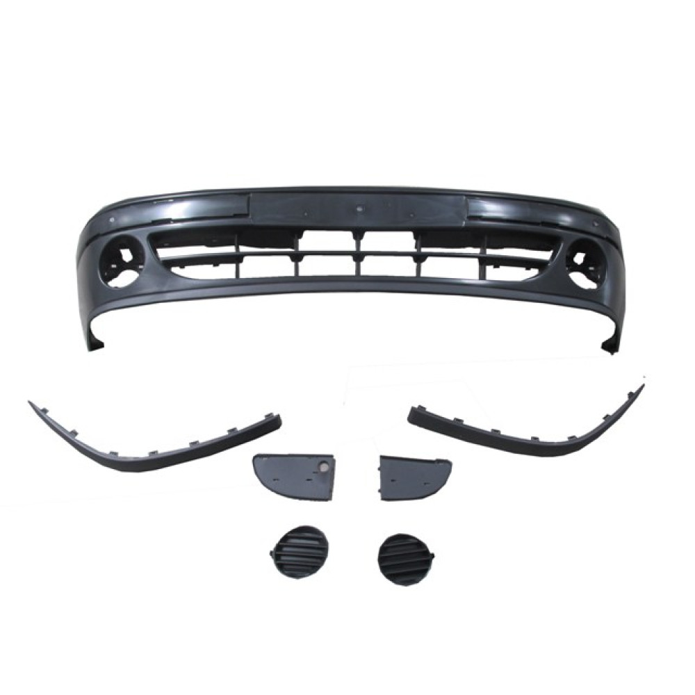 RENAULT MEGANE- 1- 99/02; ÖN TAMPON SİYAH (SİS DELİKLİ/SİS KAPAKLI/ŞOK EMİCİLİ/BANTLI) (EUROBUMP) 1442-2000