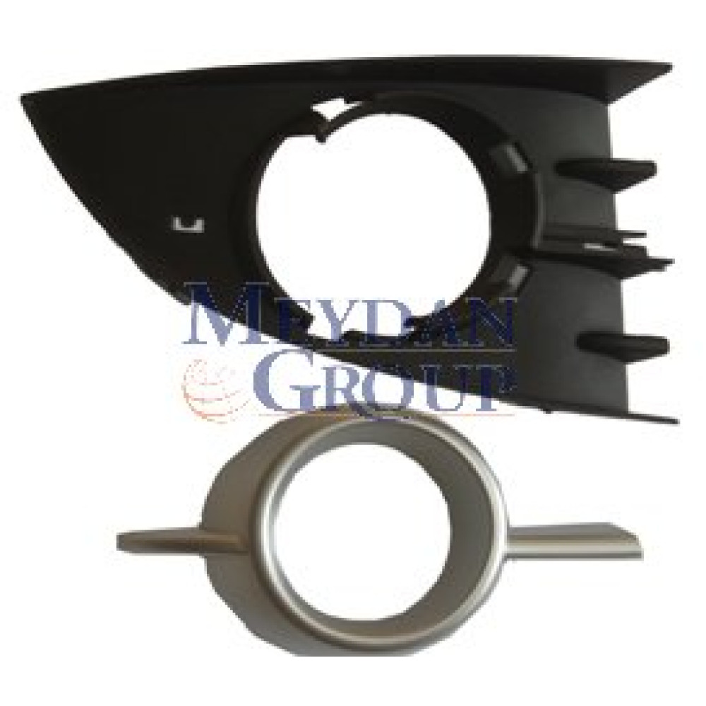 RENAULT SCENIC- 2- 07/09; SİS LAMBA KAPAĞI SAĞ SİS DELİKLİ SİYAH(DIŞ ÇERÇEVESİ GÜMÜŞ GRİ)2PARÇA(TYG 1445-2061A