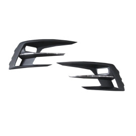 RENAULT MEGANE- 4- SD- 21/24; SİS LAMBA KAPAĞI SAĞ/SOL SET/SİS DELİKLİ/SİYAH/NİKELAJ ÇITALI (TYG) 1453-2060