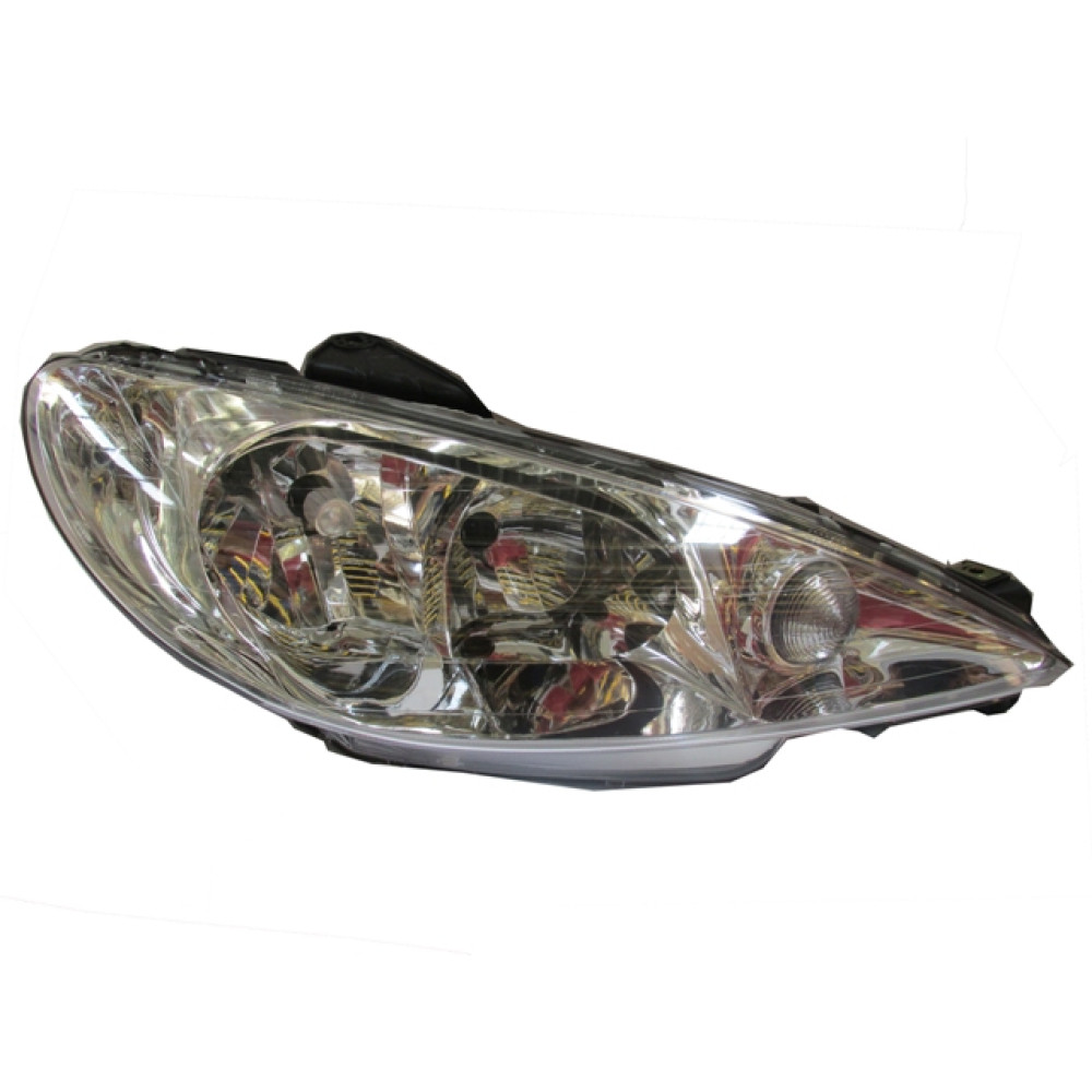 PEUGEOT 206- HB- 02/09; FAR LAMBASI SAĞ ELEKTRİKLİ/MOTORSUZ (ŞEFFAF CAMLI) H7/H7 (AYFAR) (E MARKLI) 1516-1003