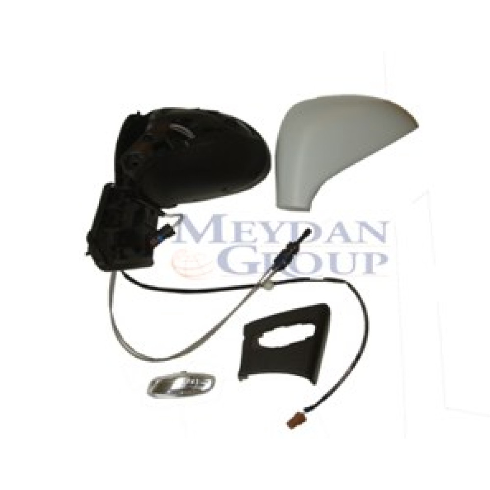 PEUGEOT 207- 06/12; KAPI AYNASI SOL MANUEL/SİNYALLİ/GRİ KAPAKLI 2+2 FİŞLİ (FAMELLA) 1521-2992