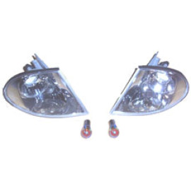 BMW 3 SERI- E46- SD- 98/01; MODİFİYE ÖN SİNYAL SAĞ/SOL SET 2 PARÇA BEYAZ/NİKELAJLI (FAR TARAFI D 2007-1109