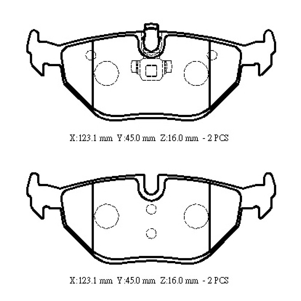 BMW 3 SERI- E36- SD/COUPE- 91/98; ÖN FREN BALATASI 316/318/320/325(KABLOSUZ)DİSK(123,1X45X16)BRAMAX) 2004-6360A