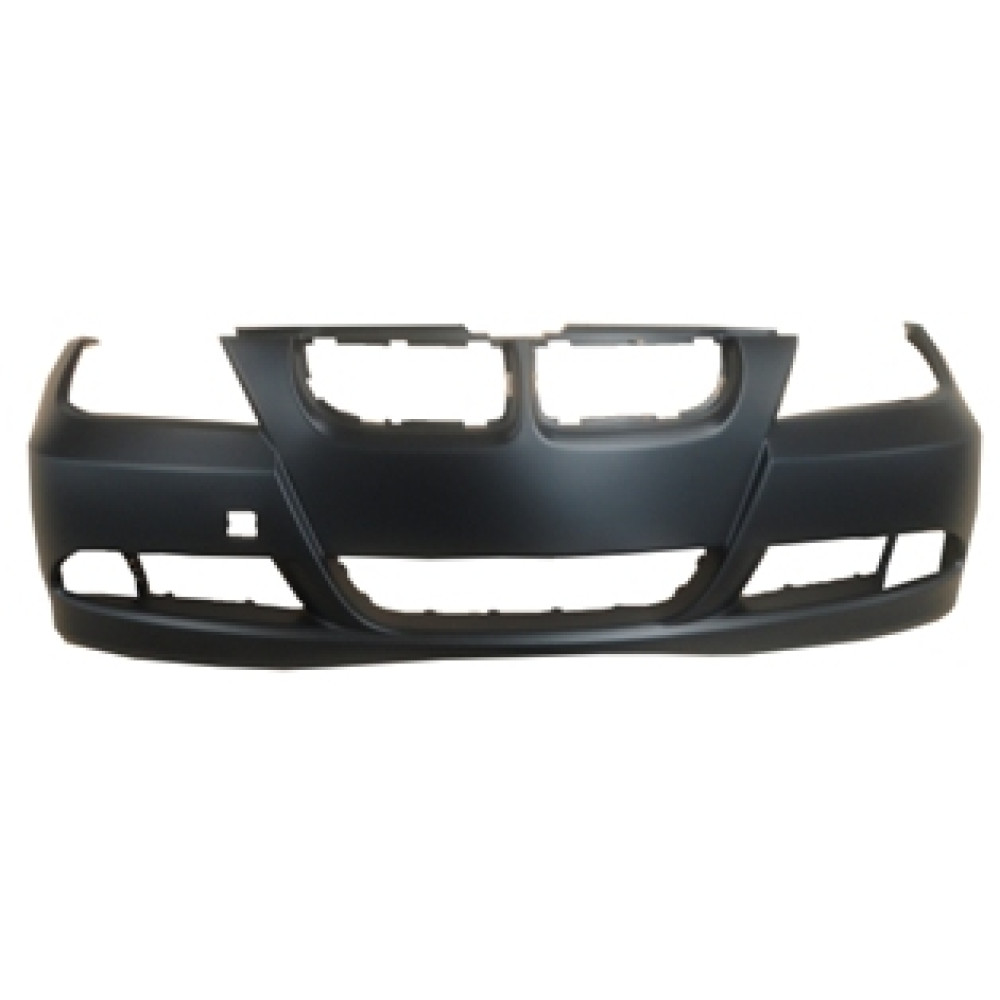 BMW 3 SERI- E90- 05/09; ÖN TAMPON (ASTARLI/KOYU GRİ SENSÖR/FAR YIKAMA DELİKSİZ/SİS DELİKLİ)(TÜV)TYG) 2008-2001