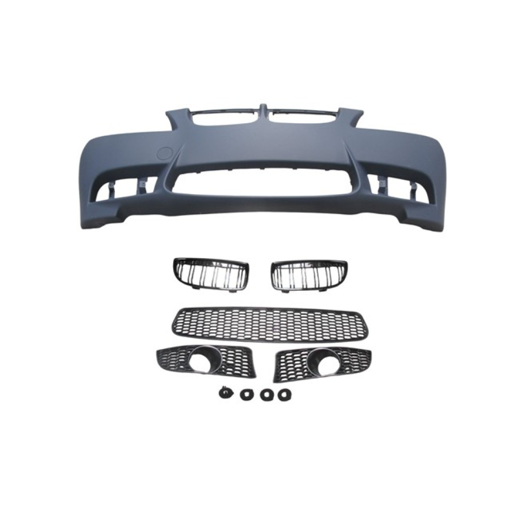 BMW 3 SERI- E90- 09/11; ÖN TAMPON GRİ(SİS D.Lİ KAPAK/PANJURLU/IZGARALI)SENSÖR AÇILR)M3-CNS-STYLE/LCI 2008-2004A