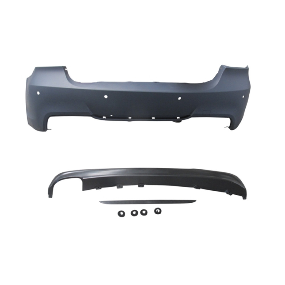 BMW 3 SERI- E90- 05/11; ARKA TAMPON ASTARLI (SENSÖR DELİKLİ/KARLIKLI/TEK EGZOSLU/ÇEK.KAPAKLI) M-TECH 2008-2603