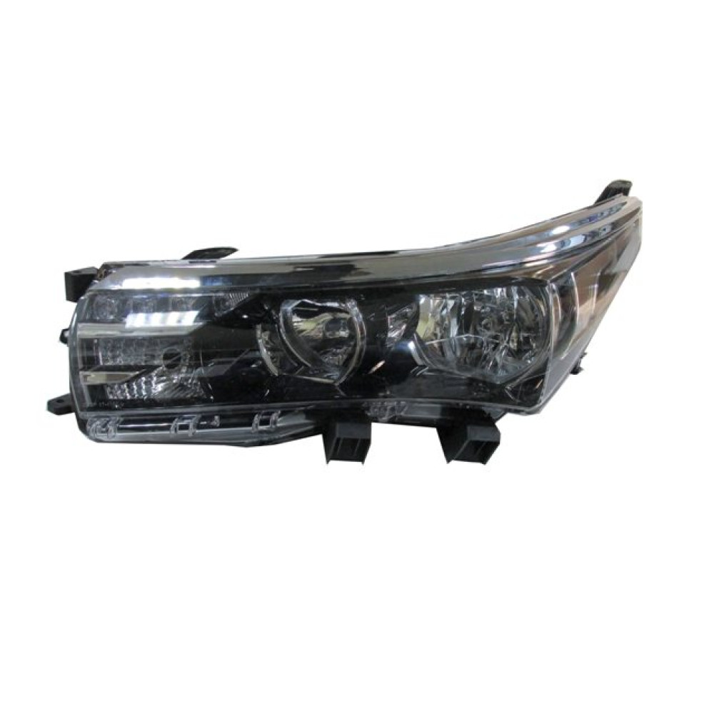 TOYOTA COROLLA- NDE180- 13/16; FAR LAMBASI SOL ELEKTRİKLİ/MOTORSUZ/LEDLİ/NİKELAJ ÇITALI (E MARKLI) 201-1002