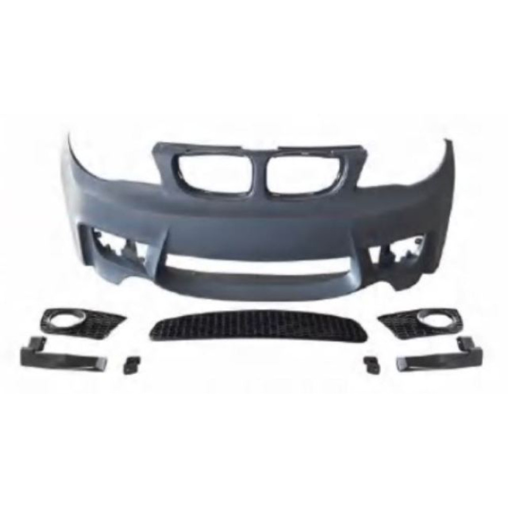 BMW 1 SERI- E87- 04/11; ÖN TAMPON GRİ(SİS D.Lİ/F.YIK.LI/SEN.D.Lİ)SİSLİ IZGARALI)8 PARÇA)M1STYLE/LCI 2012-2002A
