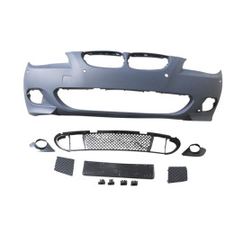 BMW 5 SERI- E60- 04/07; ÖN TAMPON (IZGARALI//PLAKA PLAST.)SEN.DELİKLİ 24MM/F.YIK.LI) (M-TECH) ASTARL 2020-2000A