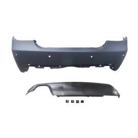 BMW 5 SERI- E60- 07/10; ARKA TAMPON (KARLIKLI/ASTARLI/ÇEK. KAPAKLI/SENSÖR DELİKLİ 18MM) (M-TECH/LCI) 2020-2604A