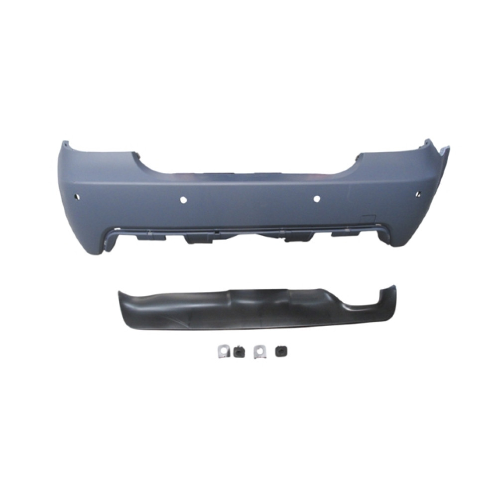 BMW 5 SERI- E60- 04/07; ARKA TAMPON (KARLIKLI/ASTARLI/ÇEKİ DEMİR KAPAKLI/SENSÖR DELİKLİ 24MM)M-TECH 2020-2604