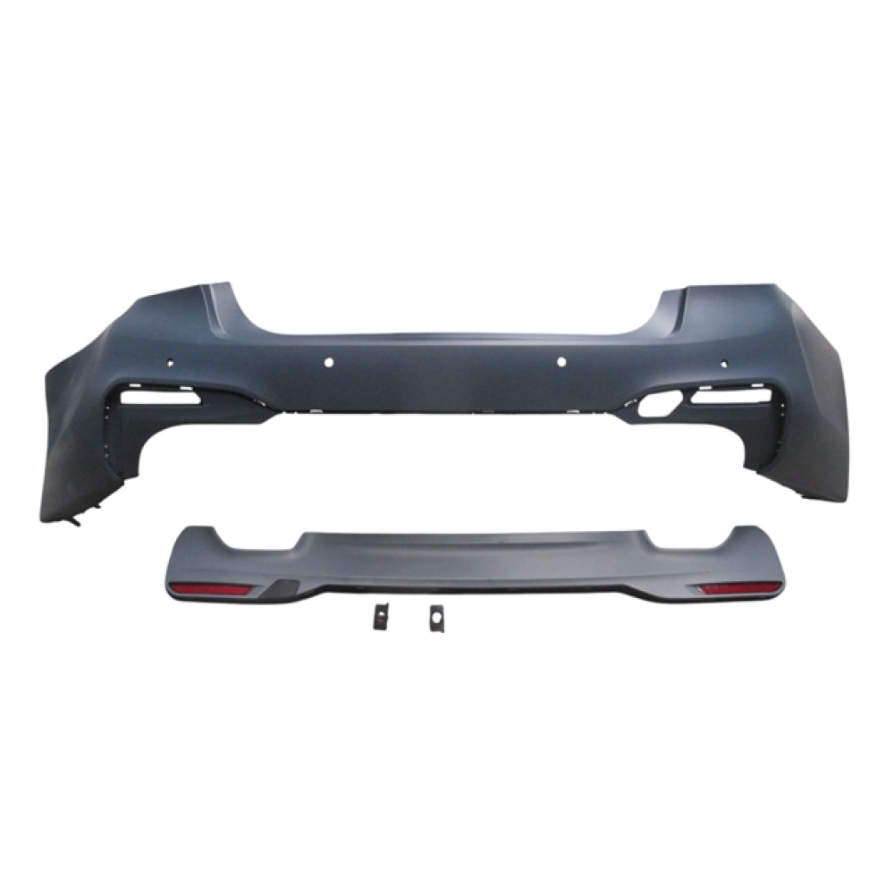 BMW 5 SERI- G30- 17/20; ARKA TAMPON ASTARLI (ÇEKÇ KAPAKLI/KARLIKLI/BRAKETLİ/SENSÖR DELİKLİ) (M-TECH) 2022-2602