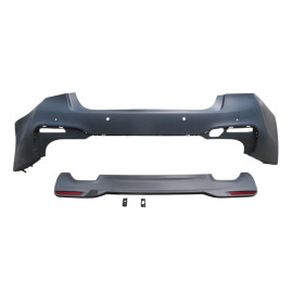 BMW 5 SERI- G30- 17/20; ARKA TAMPON ASTARLI (ÇEKÇ KAPAKLI/KARLIKLI/BRAKETLİ/SENSÖR DELİKLİ) (M-TECH) 2022-2602