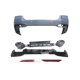 BMW 5 SERI- G30- 20/22; ARKA TAMPON ASTARLI(KARLIKLI-REFLEKTÖRLÜ-BRAKETLİ-ÇEKİ KAPAKLI-SENSÖRLÜ)(M5) 2023-2602