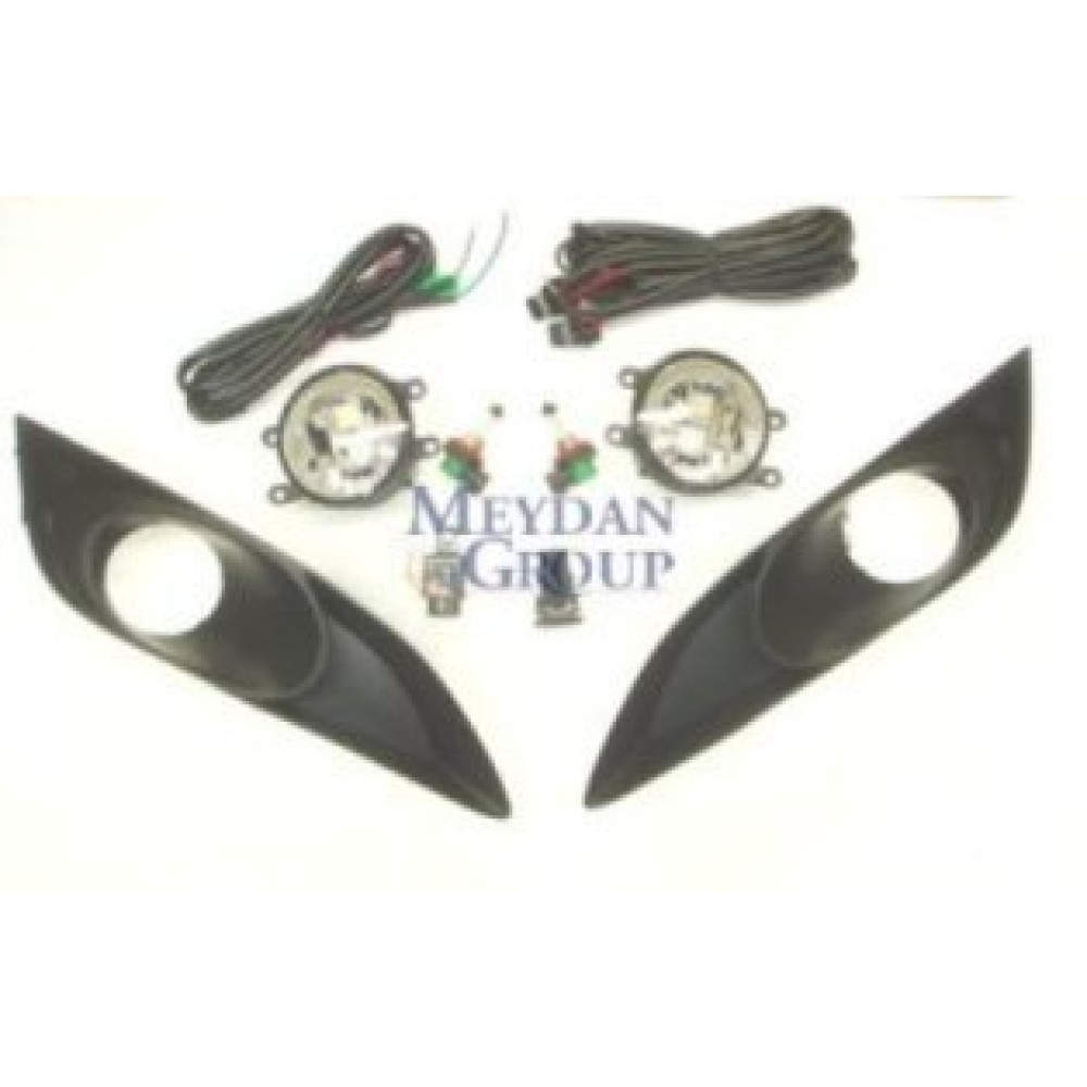 TOYOTA AURIS- 07/10; SİS LAMBASI SAĞ/SOL SET (ROLE/DÜĞME/TESİSAT/ÇERÇEVE İLE BİRLİKTE)(ESUSE) 203-1009A