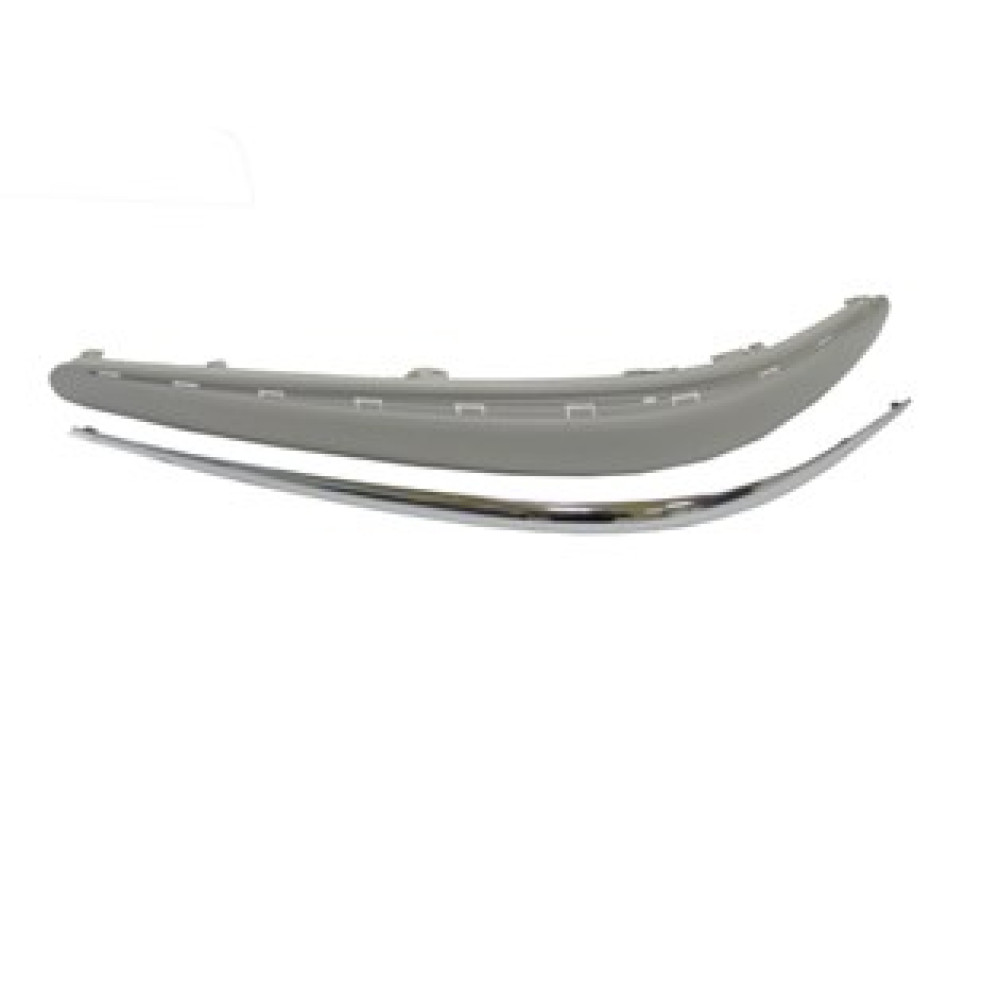 MERCEDES E CLASS- W211- 03/06; ÖN TAMPON BANDI SOL GRİ ASTARLI/NİKELAJ ÇITALI SENSÖR DELİKSİZ (TYG) 2152-2012