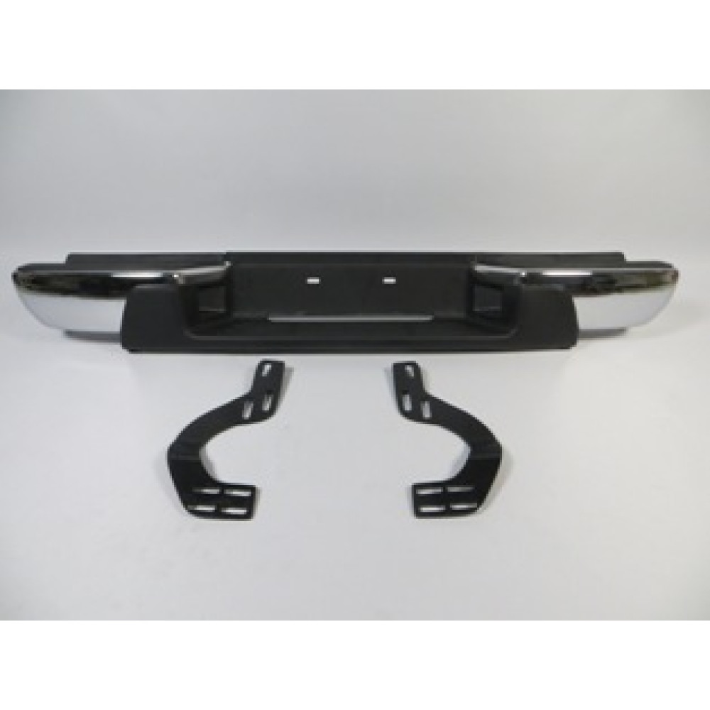 NISSAN SKYSTAR- PICK UP- D22- 97/02; ARKA TAMPON (NİKELAJLI(ÜSTÜ PLASTİKLİ)(BAĞLANTI AYAKLARI İLE) 301-2602