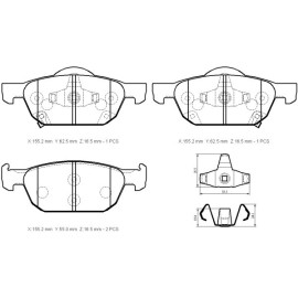 HONDA ACCORD- 08/15; ÖN FREN BALATASI (DİSK) (155.2X62.5X16.5) (DAIWA) 399-6350