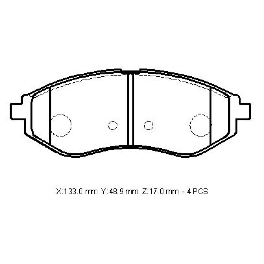 CHEVROLET AVEO- HB- 09/11; ÖN FREN BALATASI (DİSK) (133X48,9X17) (BRAMAX) 5133-6350