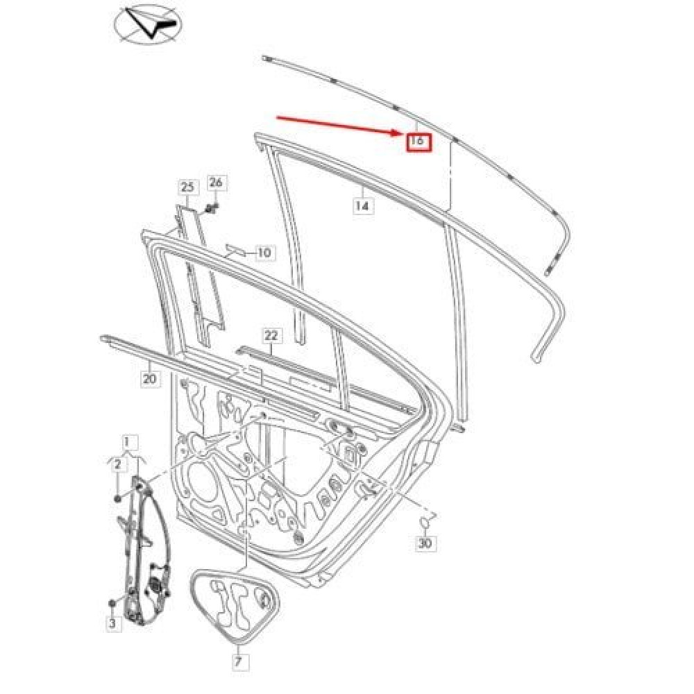 KAPI CAM ÇITASI ARKA SAG VW 3G5839644J7Z7 KAPI CAM ÇITASI ARKA SAG VW 3G5839644J7Z7