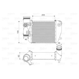 TURBO RADYATÖRÜ SOL / 8ML 376 988-024( 205X195X62 ) BSG 11-535-004