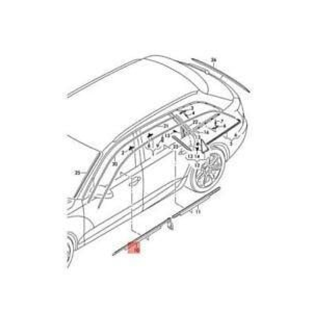 KAPI CAM FITILI ÖN SOL VW 4G08532832ZZ
