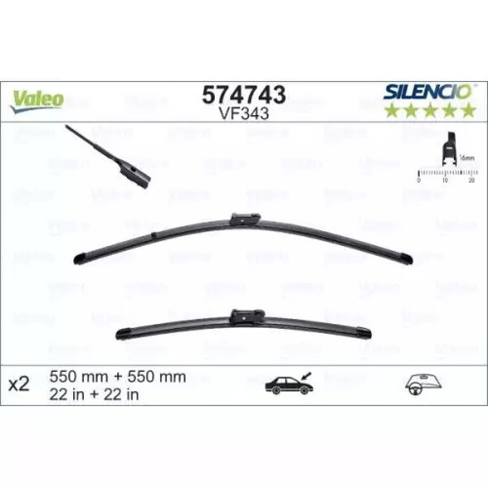 SILECEK SÜPÜRGESI ÖN TAKIM 119258 ( 530 / 530 MM ) (MUZ TIPI) BCH 3397009798