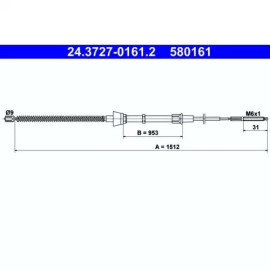 EL FREN TELI 1512 mm CAVO 7002 679 EL FREN TELI 1512 mm CAVO 7002 679