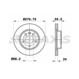 FREN DISKI ÖN 14040-DDF1010-DF2809 DEL BG3417
