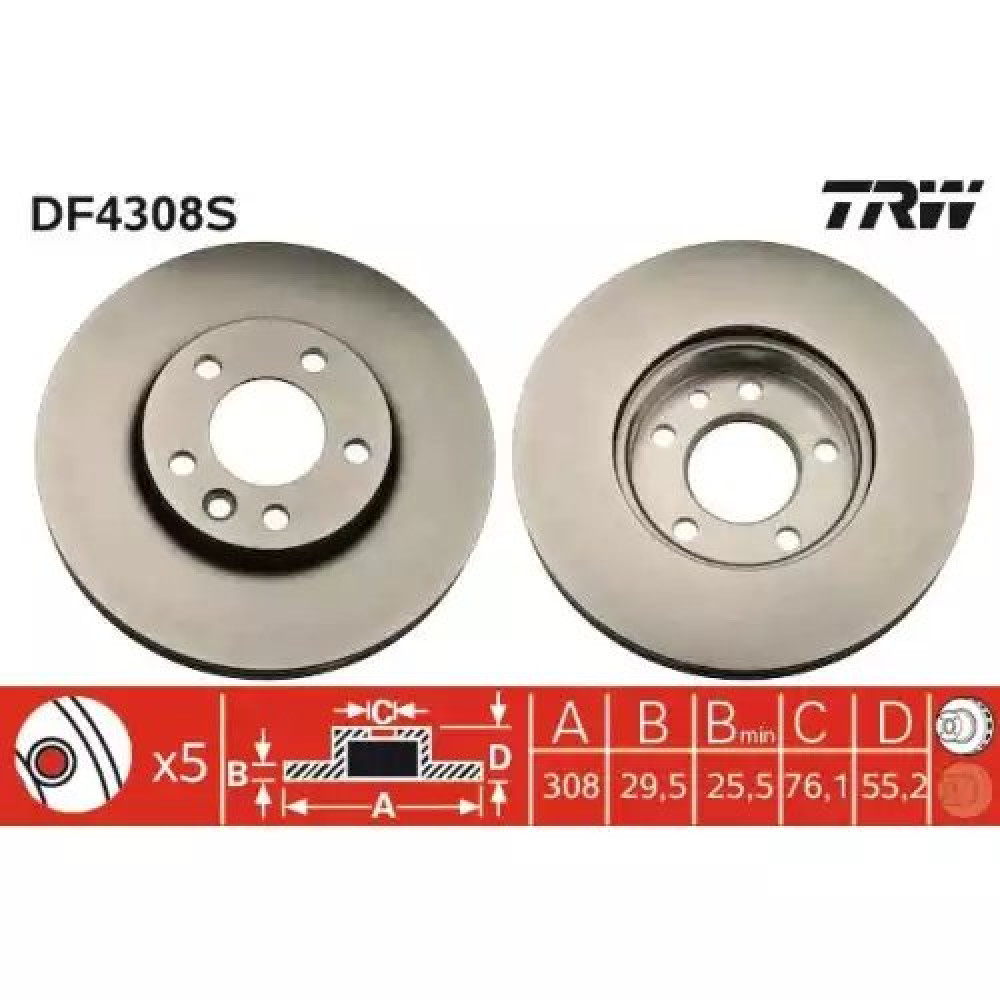 FREN DISKI ÖN DDF1253 / DF4308S (ADET FIYAT) DEL BG9891