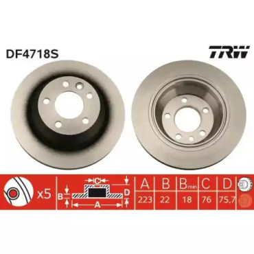FREN DISKI ARKA DDF1698 / DF4718S (ADET FIYAT) VAL 197243 FREN DISKI ARKA DDF1698 / DF4718S (ADET FIYAT) VAL 197243