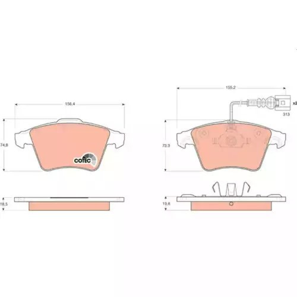 FREN BALATASI ÖN GDB1651 / FDB1826 BSG 90-200-008 FREN BALATASI ÖN GDB1651 / FDB1826 BSG 90-200-008
