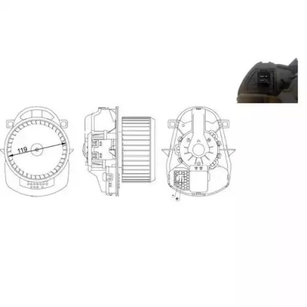 KALORIFER MOTORU 8EW 351 150-764 BSG 90-845-002 KALORIFER MOTORU 8EW 351 150-764 BSG 90-845-002