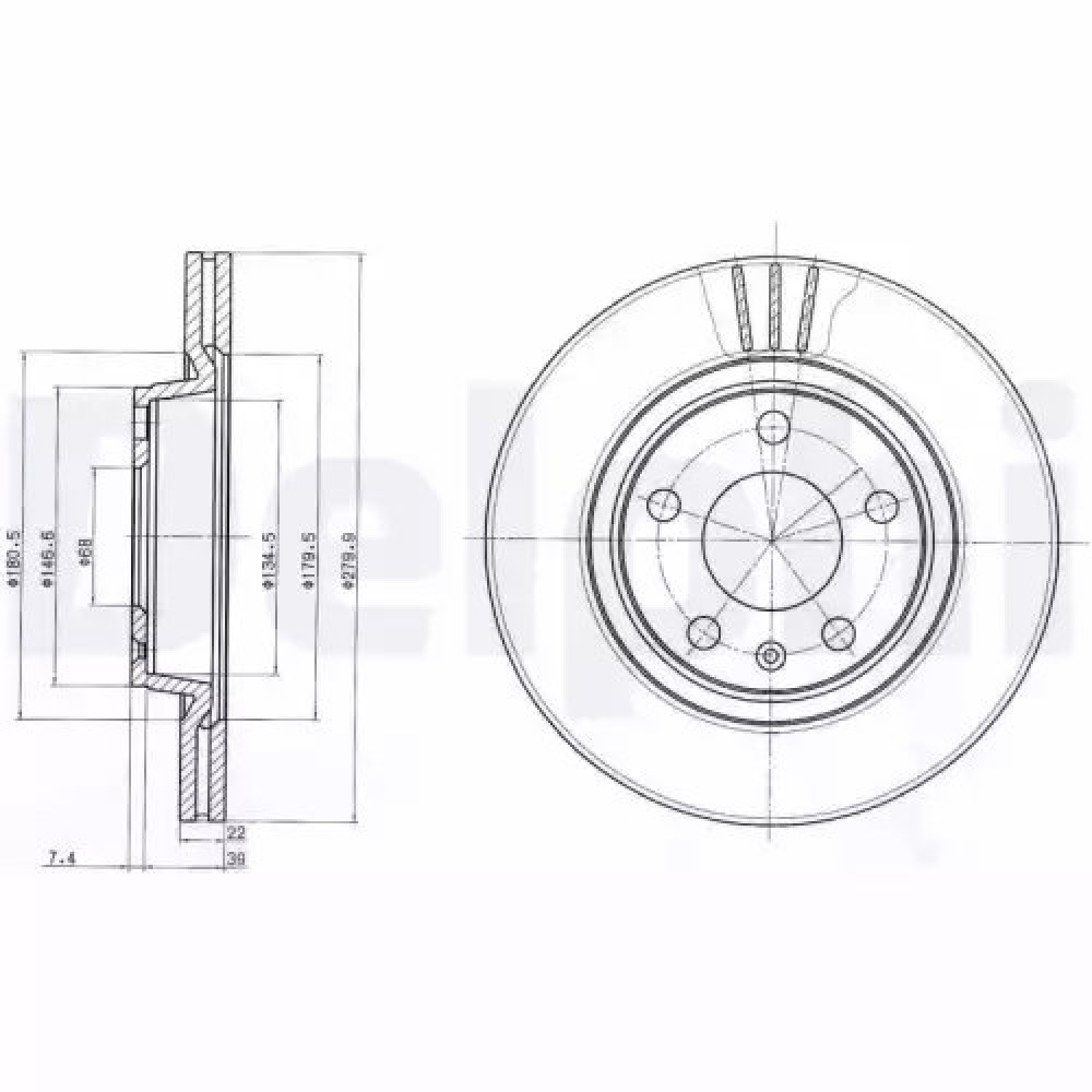 FREN DISKI ÖN 18398-DDF1708-DF2806 (ADET FIYAT) BCH 0986478869